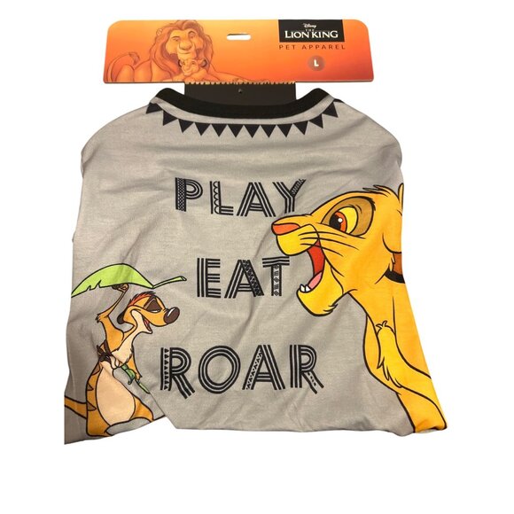 Disney Lion King Play Eat Roar Pet Dog Shirt T-Shirt Graphic Size Large NWT - Picture 1 of 4